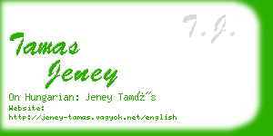 tamas jeney business card